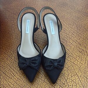 Saks Fifth Avenue Sloan 82mm Embellished Sling Pumps Shoes 9